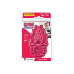 Kong gumifésű ZoomGroom rózsaszín L - 11,5 × 7 × 2,5 cm