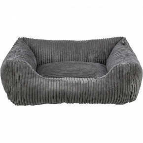 Vital Bed JONNA ortopédiai téglalap alakú fekhely 120 x 80 cm, kordbársony plüss, sötétszürke