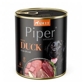 ÚJ PIPER kacsával és körtével, kutyakonzerv 800 g