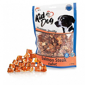 KIDDOG lazac steak kockára vágva 250 g