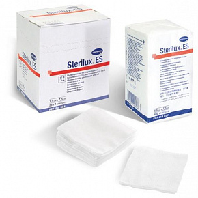 Sterilux ES steril gézborogatás 7,5 x 7,5 cm, 25 x 2 db
