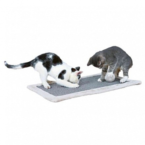 Kaparázó deszka labdával 55 x 35 cm, padlóra/falra, szizál/plüss, szürke Kaparázó deszka labdával 55 x 35 cm, padlóra/falra, szizál/plüss, szürke