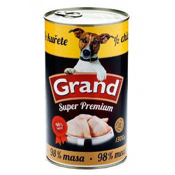 GRAND Dog konz. SuperPremium 1/2 csirke 1300g