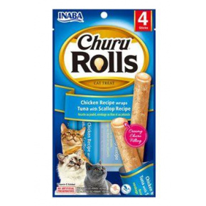 Churu Cat Rolls Csirke csomagolások&Tuna+Kagyló cr. 4x10g