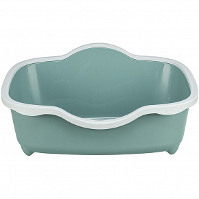 DAVIO macska toalett, perem, 56 x 26 x 39 cm, zsálya/fehér