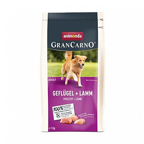 GranCarno Dog DryFood Adult baromfival és bárányhússal, 1kg