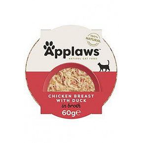 Applaws Cat miska Adult Broth kuřecí prsa s kachnou60g