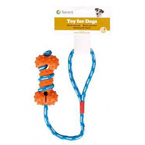 Kutyajáték csont süni zsinórra fűzve 45cm Kutyajáték csont süni zsinórra fűzve 45cm