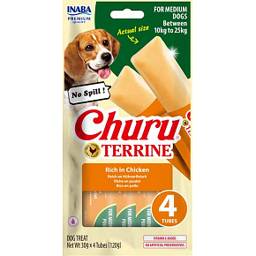 Churu Dog Terrine csirkés közepes testű kutyafajtáknak M 4x15g