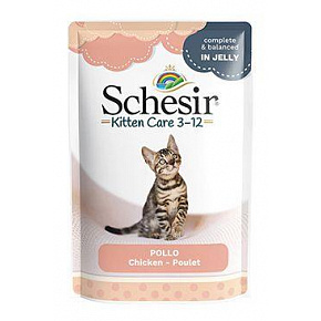 Schesir Cat tasak Kitten Csirke zselében 150g