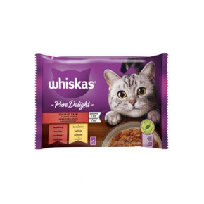 Whiskas kapszula. Pure Delight osztály.választék zselében 4x85g