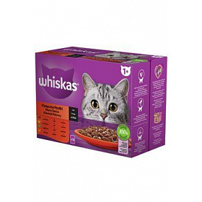 Whiskas tasak Klasszikus válogatás szószban 12x85g Whiskas tasak Klasszikus válogatás szószban 12x85g