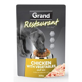GRAND Dog tasak Restaurant csirke zöldségekkel 300g