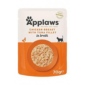 Applaws Cat tasak Felnőtt Broth csirkemell tonhallal 70g