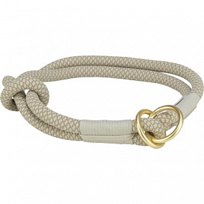 Soft Rope félig fojtó nyakörv, szürke/világosszürke