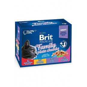 Brit Premium Cat Pocket családi tányér 1200g (12x100g)