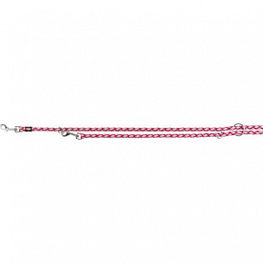 CAVO kerek fényvisszaverő átkapcsolható póráz - fukszia CAVO kerek fényvisszaverő átkapcsolható póráz - fukszia