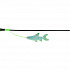 Horgászbot halakkal, zöld 42 cm