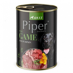 NEW PIPER vadhússal és sütőtökkel, kutyakonzerv 400 g