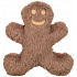 Karácsonyi mézeskalács figura, 16 cm, plüss, barna