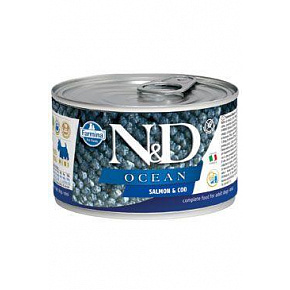 N&D DOG OCEAN Adult lazac és tőkehal Mini 140g N&D DOG OCEAN Adult lazac és tőkehal Mini 140g