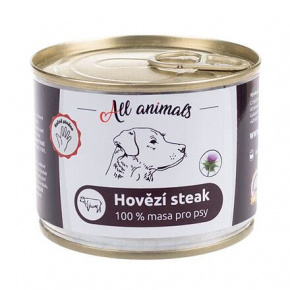 ALL ANIMALS Marhaszelet, konzerv kutyáknak, 200 g