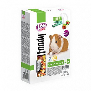 LOLO Foody 2 az 1-ben zöld.és gyümölcstáp tengerimalacoknak 340g-os dobozban