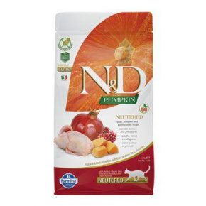 N&D Pumpkin MACSKA Neutered Fürj & Gránátalma 1,5kg