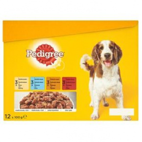 Mars PEDIGREE kapszulás kutya ADULT Multipack csirke&lamb&hidrogén&marhahús zselében 12 x 100 g