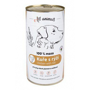 All Animals DOG konz. Csirkehús darált rizzsel 1200g