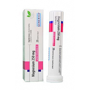 Magnézium 250mg C-vitaminnal Generica pezsgőtabletta 20db