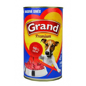 GRAND Dog konz. Prémium húskeverék 1300g