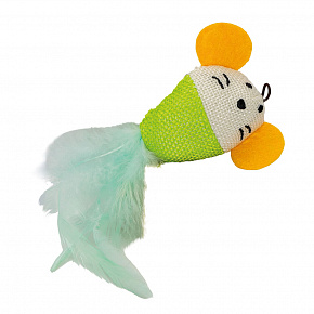 Füles egér tollal szőtt, 7 cm, HipHop Cat