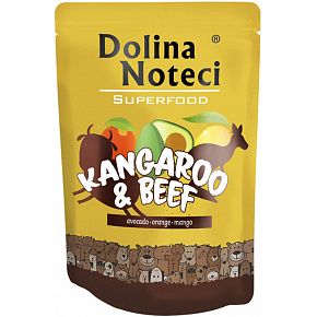 DOLINA NOTECI SUPERFOODS kenguru és marhahús zseb kutyáknak 300 g