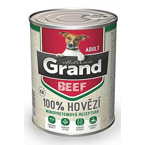 GRAND Dog konz. Deluxe Adult marhahús 400g