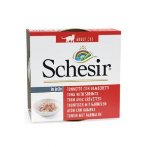 Schesir Cat Cons. Felnőtt tonhal/ garnéla 85g