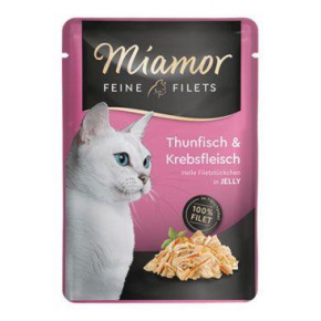 Miamor Cat Filet zseb tonhal+rák zselében 100g