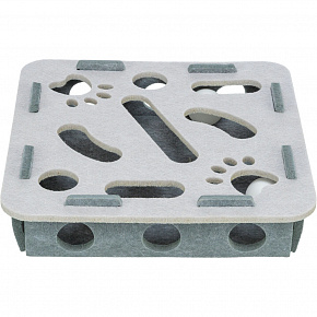 Interaktivní hra pro kočky Hole'n'Roll – box, ø 30 × 7.5 cm, filc, šedá Interaktivní hra pro kočky Hole'n'Roll – box, ø 30 × 7.5 cm, filc, šedá