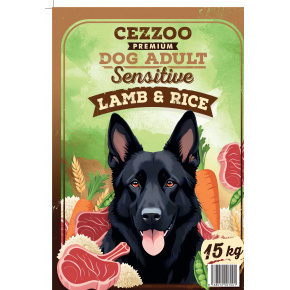 CEZZOO Premium Dog Adult Sensitive Bárány & Rizs 3kg