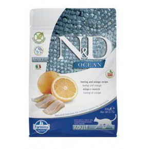 N&D OCEAN CAT Adult Hering & Narancs 1,5kg