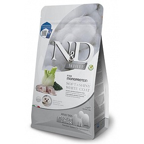 Farmina N&D dog WHITE (GF) adult med/max, sea bass, spirulina & fenel 2 kg Farmina N&D dog WHITE (GF) adult med/max, sea bass, spirulina & fenel 2 kg