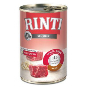 Rinti Dog Sensible marhahús + rizs konzerv 400g