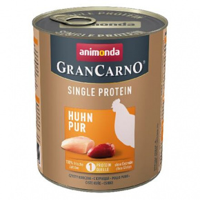 GRANCARNO Single Protein 800 g tiszta csirkehús, konzerv kutyák számára