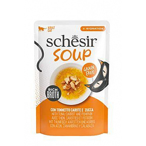 Schesir Cat tasak Felnőtt Leves tonhal/sárgarépa/tök 40g