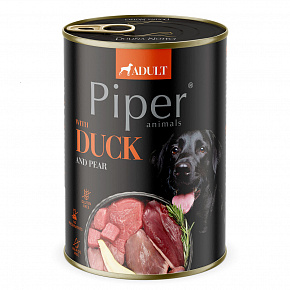 ÚJ PIPER kacsával és körtével, kutyakonzerv 400 g
