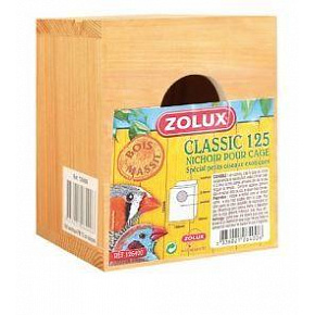 Fészekrakó doboz madaraknak 100x100x125mm Zolux Fészekrakó doboz madaraknak 100x100x125mm Zolux