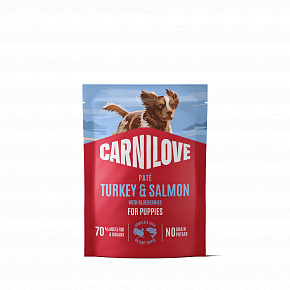 Carnilove Dog Pouch Paté Pulyka & Lazac Áfonyával Kölyköknek 300 g