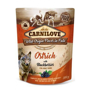 Carnilove Dog Pouch Paté strucc és szeder 300g