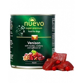 NUEVO dog Adult Venison Menü bal. 6 x 800 g-os konzervdoboz NUEVO dog Adult Venison Menü bal. 6 x 800 g-os konzervdoboz