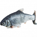Hal, mint élő, vergődő, macskamentával, anyag, 30 cm